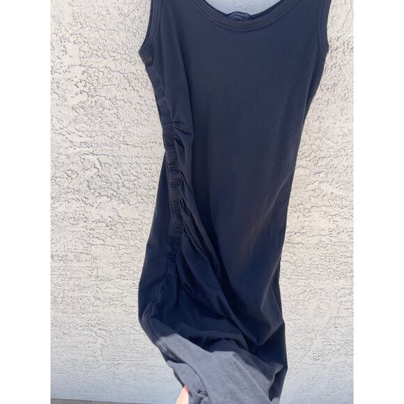 All Saints Black Ruched Midi Dress - Small - Picture 4 of 5